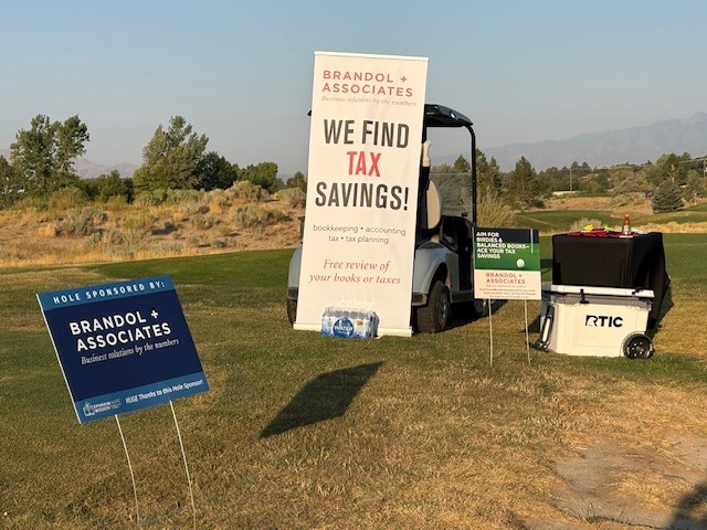Brandol + Associates hole sponsorship at a local golf tournament