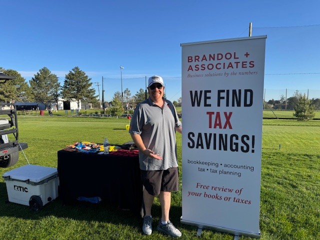 Trevor Brandol at a local golf tournament sponsorship